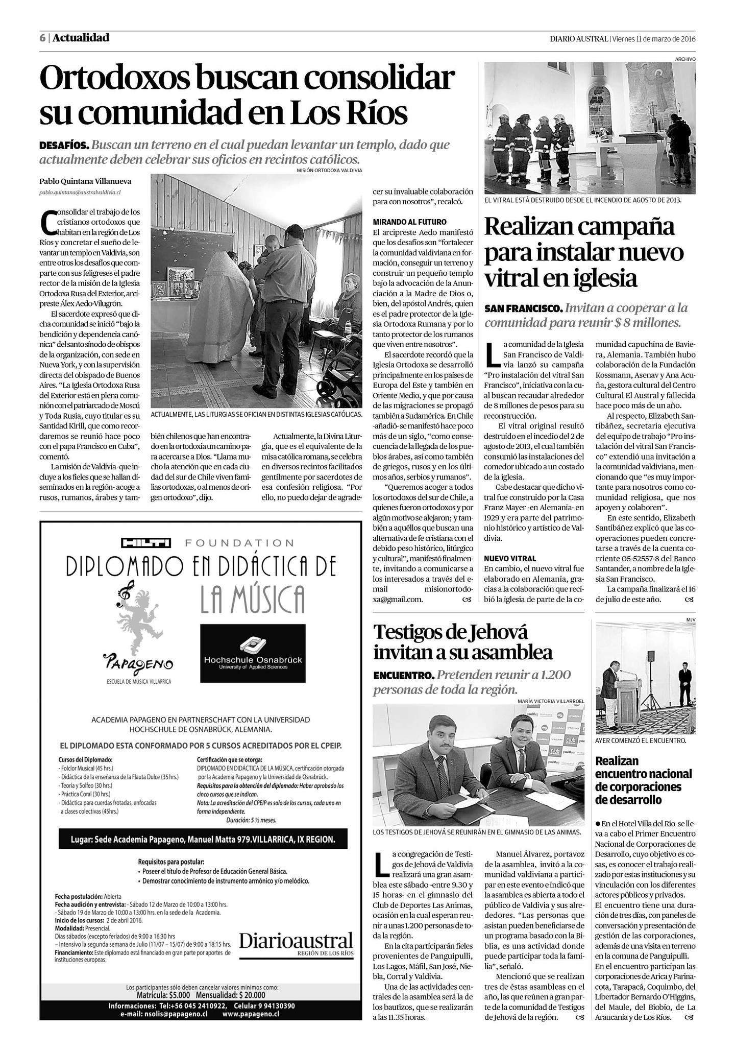 Diario Austral 11/03/2016